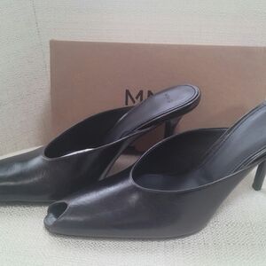 Mango Open-toe Leather Shoes